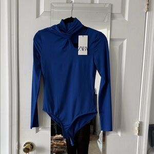 Zara Royal Blue Cutout Bodysuit